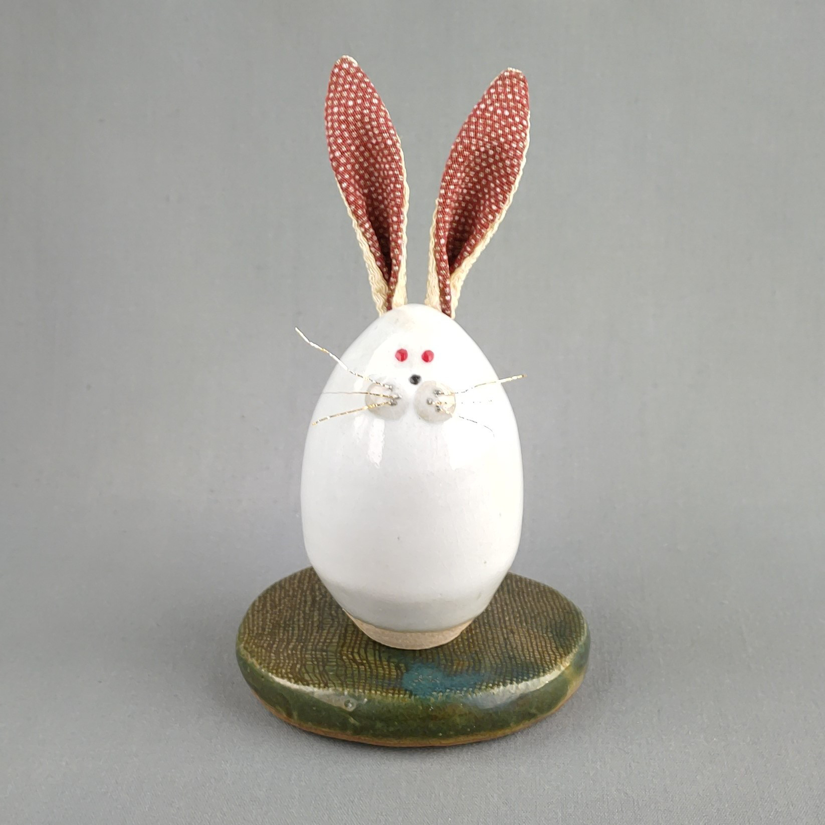 うさぎ雛　白萩釉　【商品番号：00148】