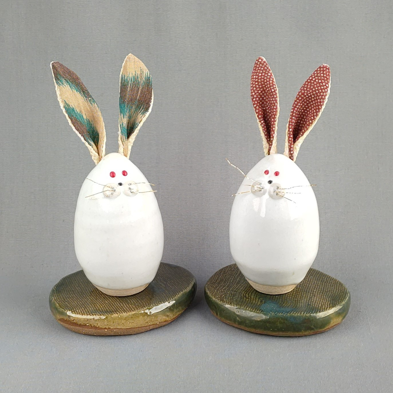 うさぎ雛　白萩釉　【商品番号：00148】