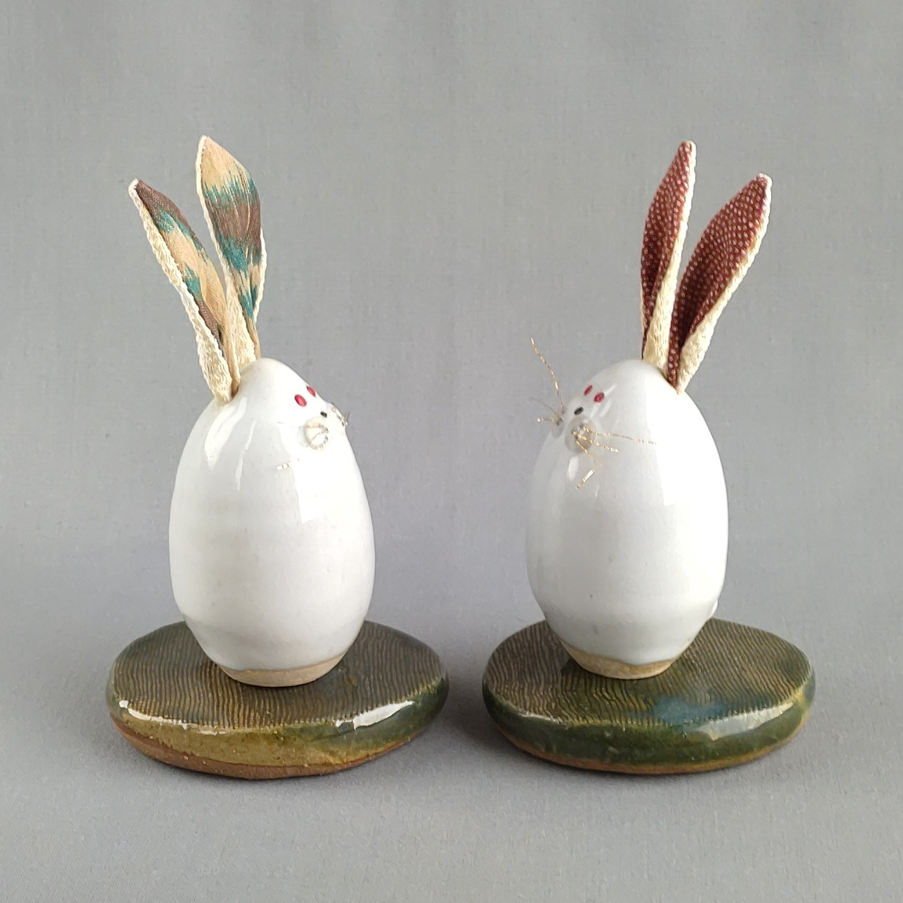 うさぎ雛　白萩釉　【商品番号：00148】