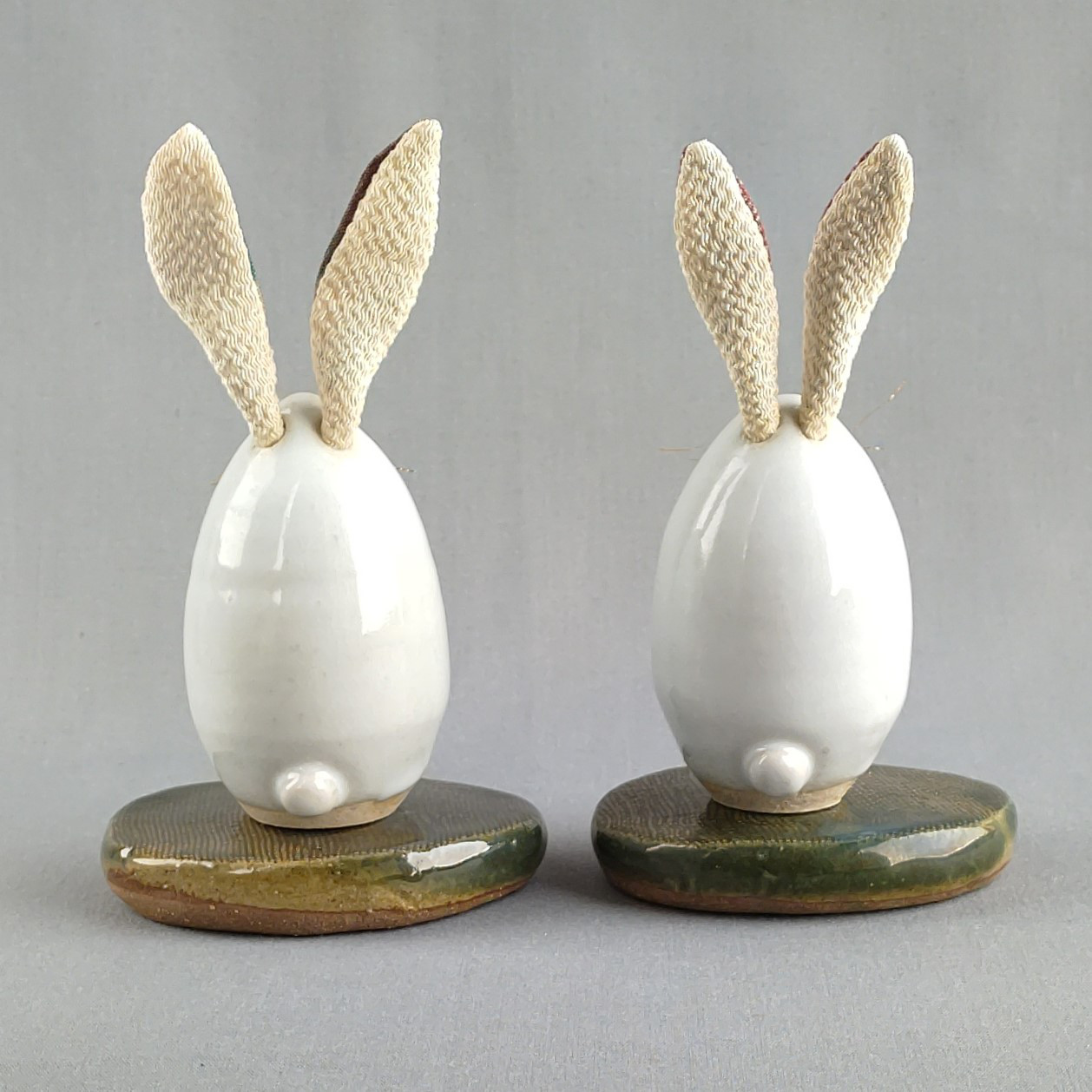 うさぎ雛　白萩釉　【商品番号：00148】