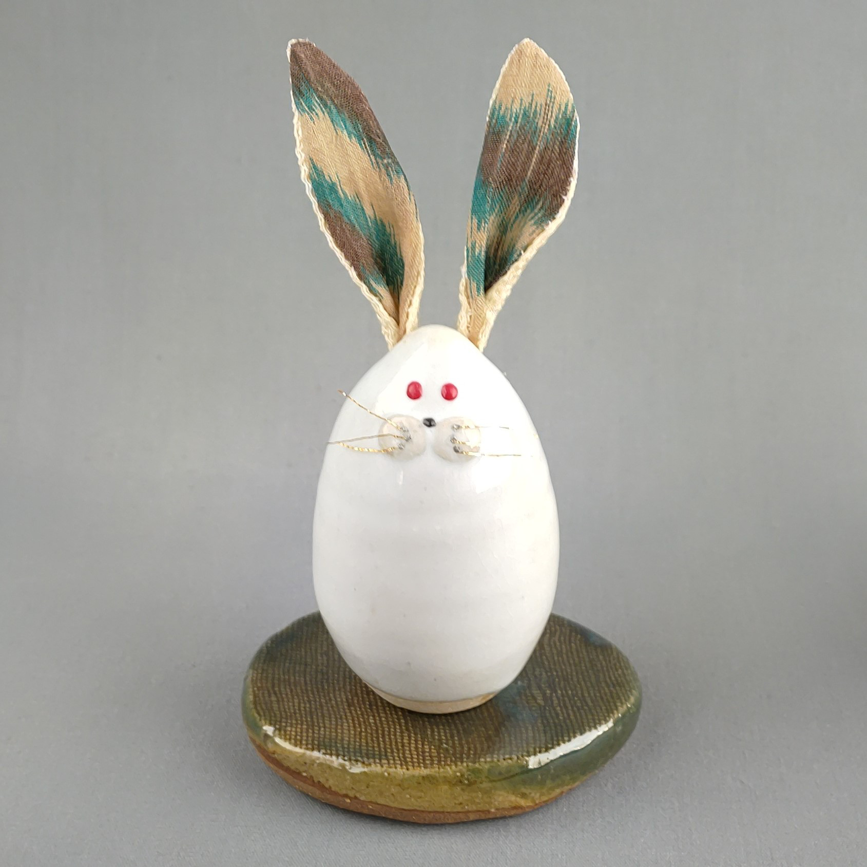 うさぎ雛　白萩釉　【商品番号：00148】