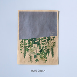 GIFT BAG【クラフト紙】BLUE GREEN/簡単ラッピング 2枚目の画像