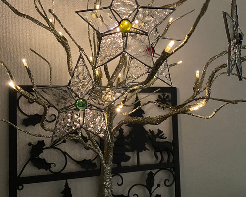 ✴︎2個セット 星のオーナメント・サンキャッチャー ✴︎ステンド