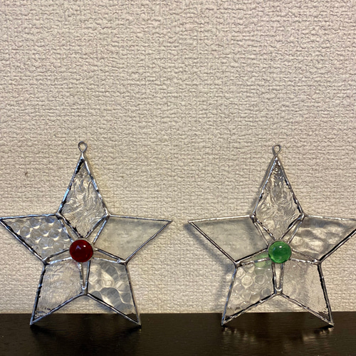 ✴︎2個セット 星のオーナメント・サンキャッチャー ✴︎ステンド