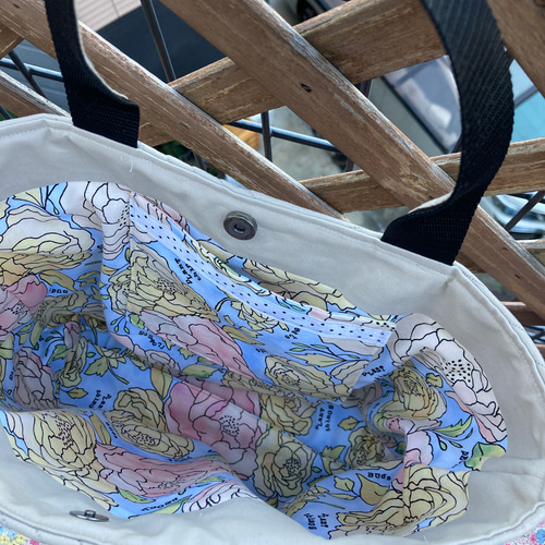 【たーたん】ハンドメイド　ハワイアンキルトバッグ　プルメリア 344831b6c7c36f01f84f3d806f423b