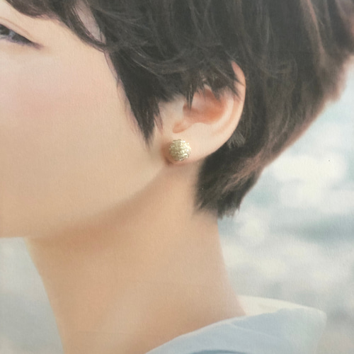 クリアのアンティークビーズの粒々ピアス no.105 ピアス（スタッド・一 