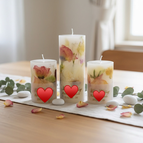 アフターブーケキャンドル ブーケ保存 3本セット キャンドル