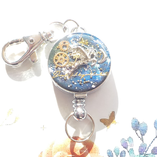 再販】レジンアクセサリー レジンキーホルダー 幻想 ペガサス リール