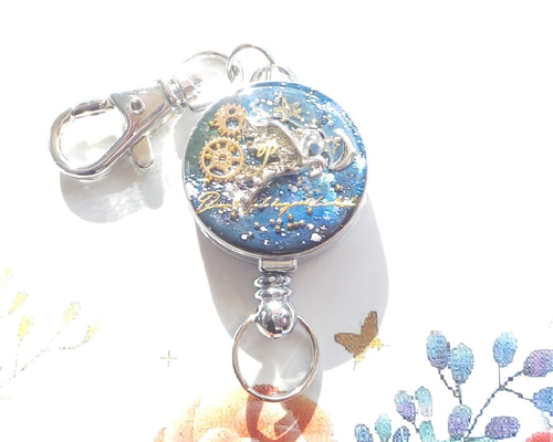 再販】レジンアクセサリー レジンキーホルダー 幻想 ペガサス リール