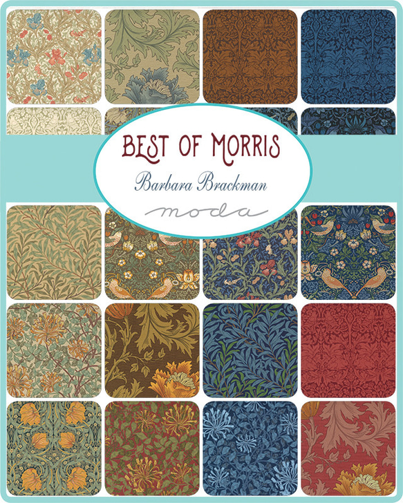 moda 生地　BEST OF MORRIS ベスト・オブ・モリス　アネモネ　ブラウン 3枚目の画像