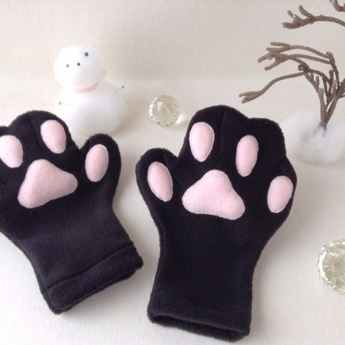 新品タグ付 キャンディストリッパー 猫 ミトン 黒猫 ブラック CAT 手袋 ✴︎オーダーちびあま様✴︎黒猫の手 手袋 手袋・ミトン