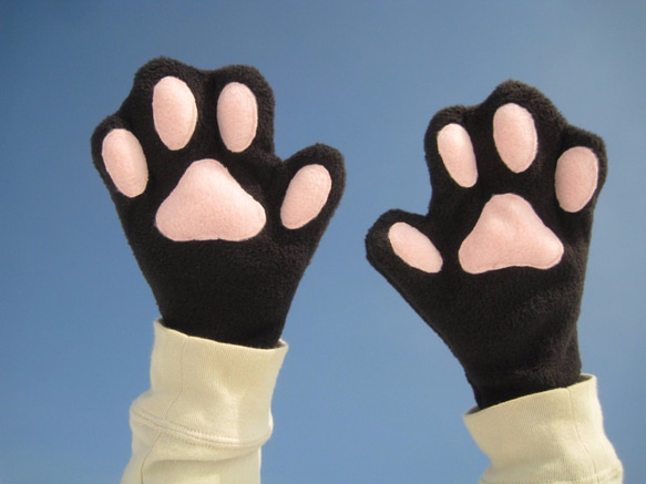 新品タグ付 キャンディストリッパー 猫 ミトン 黒猫 ブラック