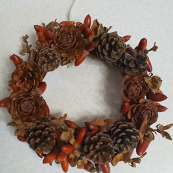 どんぐりアート♡ナチュラルリース　ブランコ付き♡ c15a2dceac46ed93048d3871dab575