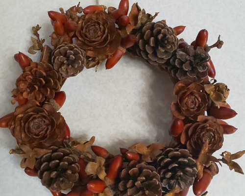 松ぼっくり、どんぐりのナチュラルリース リース brillio 通販