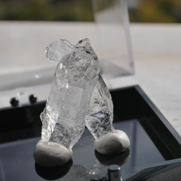天然石 約8g ケース高さ約52mm 水晶クラスター(ゼカ・デ・ソウザ産)ラベル付き[zqkit-221120-04] 8枚目の画像
