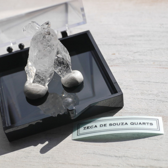 天然石 約8g ケース高さ約52mm 水晶クラスター(ゼカ・デ・ソウザ産)ラベル付き[zqkit-221120-04] 5枚目の画像