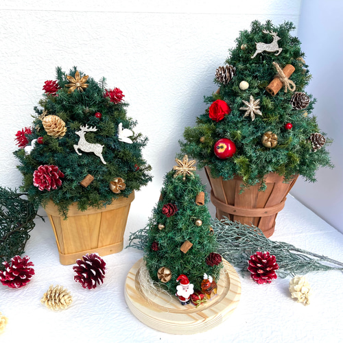 ❁とんがりガラスツリー・グリーン ❁プリザーブドフラワーツリー❁☞sale中‼︎ ガラスツリー マルチオーナメント S グリーン | Francfranc