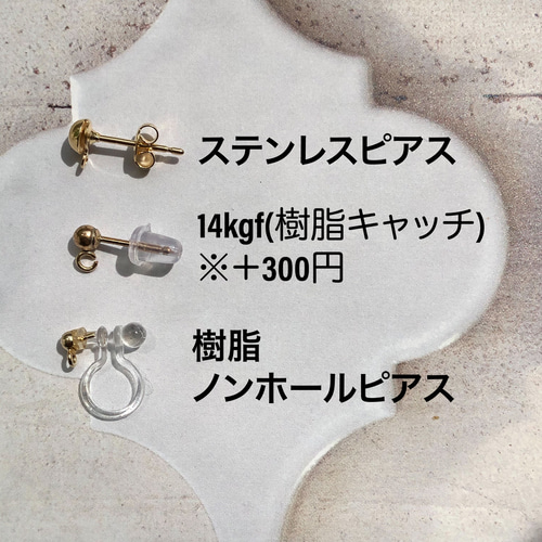 ヒョウ柄/レオパード柄×ゴールドパーツのピアス/イヤリング/アニマル