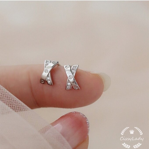 050Pt【華やか】リングピアス　ダイヤCZ　シルバー925　キラキラ　大粒 2149578850.jpg?1705397406