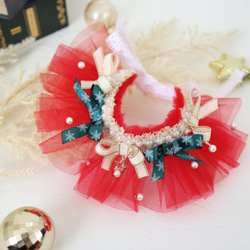 《特集掲載❣️ribbon christmas choker"クリスマスのおめかしに..チョーカー/クリスマス撮影会にも 4枚目の画像