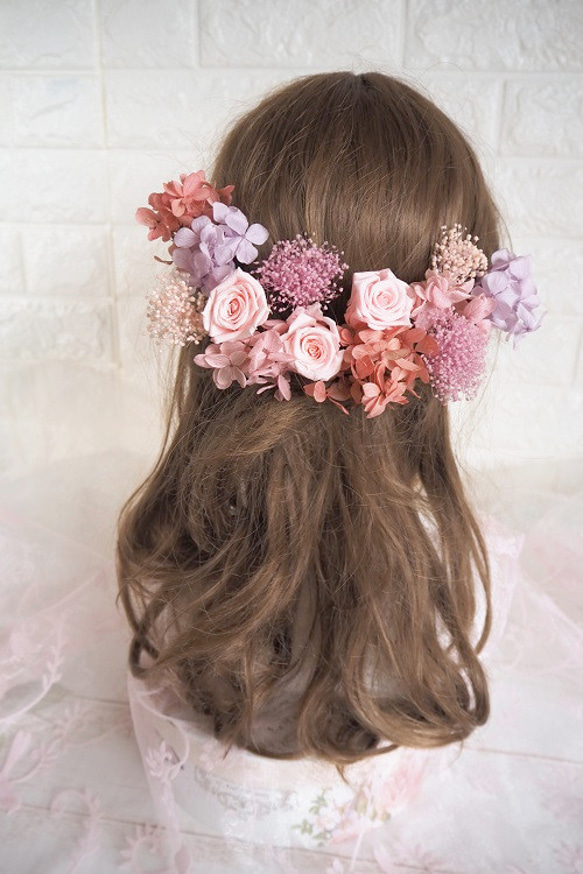 ヘアピン 折り込ん Uピン コームヘアピン 花嫁 髪飾り バラ 花