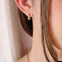 freckle【shaka シャカ】SS ピアス × 両耳用 真鍮製 silver粒 2枚目の画像
