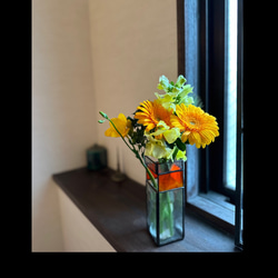 ♡レトロ♡ガラスの香水瓶♡オレンジ色♡昭和レトロ♡ ♡レトロ