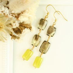 選べる】晴れ渡る空 プルームアゲート 耳飾り ピアス（フック