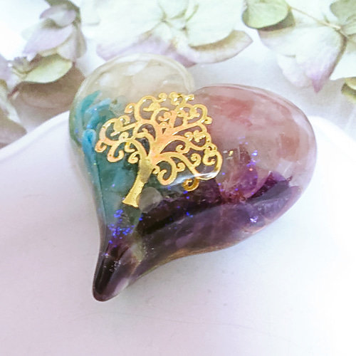 インゴットタイプ・薔薇のオルゴナイト【ゴールド＆パープル】 インゴットタイプ・薔薇のオルゴナイト【ゴールド＆パープル】