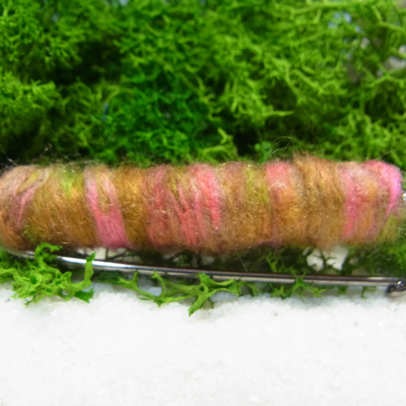 ストールピン キルトピン ブローチ ハットピン ファンシーヤーン 4枚目の画像