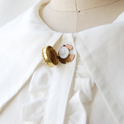 ボタンカバー 手作りボタン飾り ～上品でエレガント～ 名画・真珠の耳飾りの少女 4枚目の画像