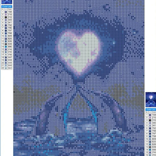 ダイヤモンドアート　キット　キャラクター　背景　お城　クラゲ　イルカ　セット 楽天市場】ダイヤモンドアート キット 初心者 海 ビーズ 刺繍