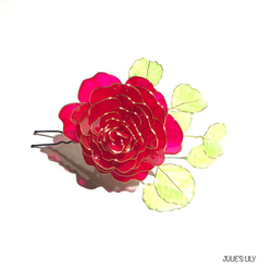 yuuuki様専用　赤いバラのUピン 2枚目の画像
