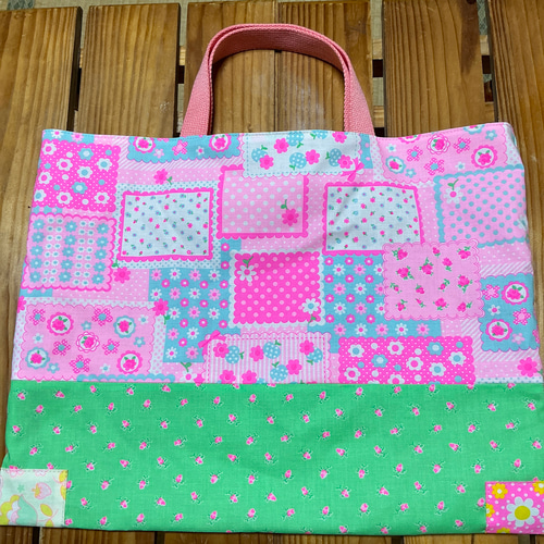 入園入学準備 ピンクスpinks 手提げ レッスンバッグ 通園通学