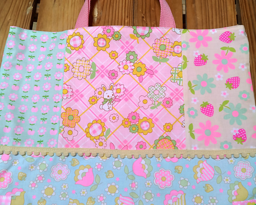 入園入学準備 ピンクスpinks 手提げ レッスンバッグ 通園通学