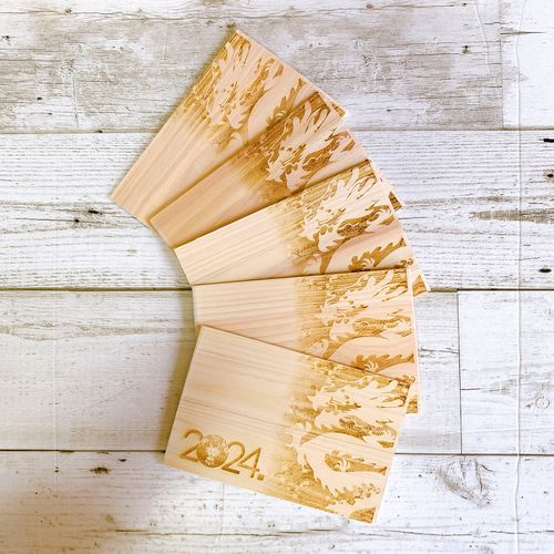 年賀状 ヒノキ 木製 おもしろ 2026 桧 檜 馬 午 年賀状 ヒノキ 木製