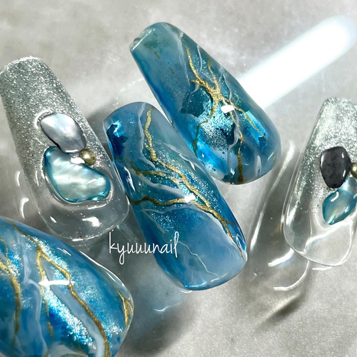 sizeorder受付＊天然石ネイル♡マグネットネイル♡奥行き