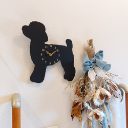 3匹の犬種が選べる特別デザイン｜オーダーメイド木製掛け時計 掛け時計