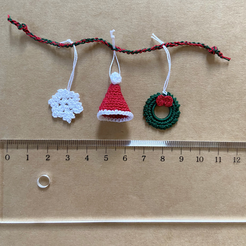 クリスマスガーランド オーナメント 7点 タイプB ミニチュア