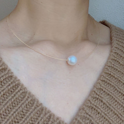 スライドピン 18金 チタン入 形状記憶 オメガネックレス 0.8㎜ 日本製