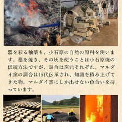 小石原焼 櫛目 5寸鉢 白 青フラシ 15cm マルダイ窯 陶器 鉢 12枚目の画像