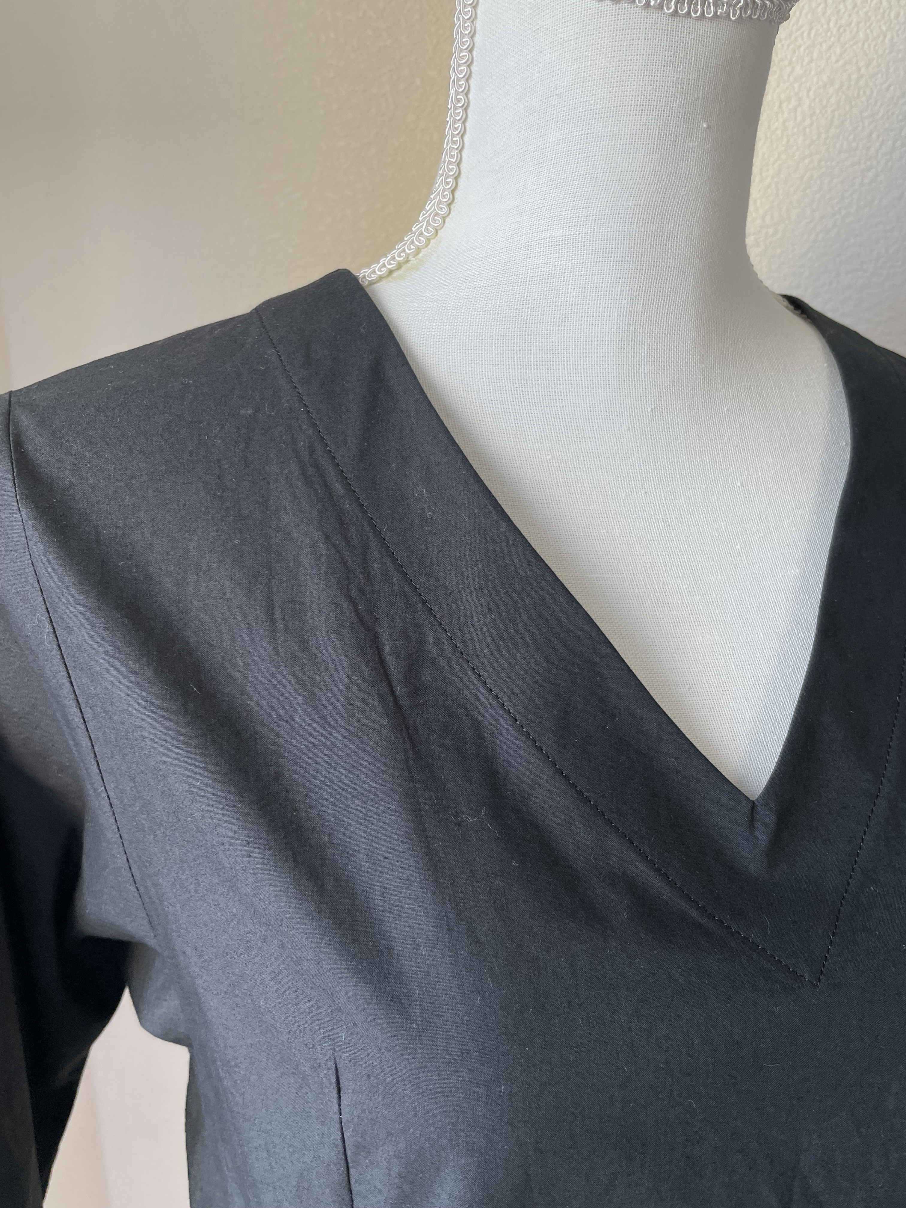 ドレス割烹着（ブラック）受注製作