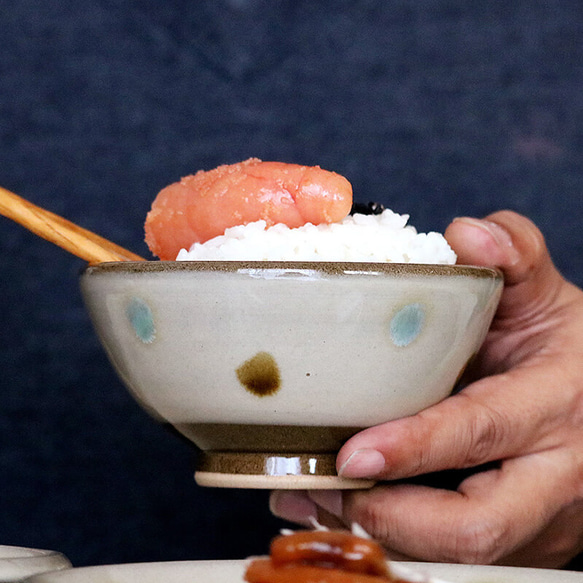 Koishiwarayaki Sansai 飯碗米飯碗棕色棕色12cm Marudai 窯陶飯碗時尚 第4張的照片