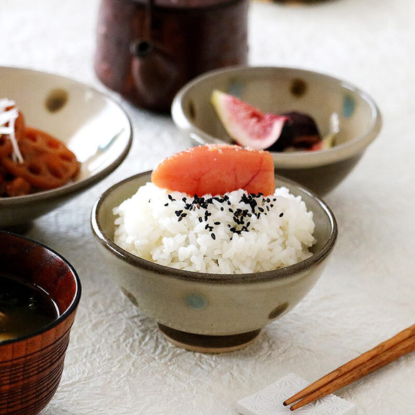 Koishiwarayaki Sansai 飯碗米飯碗棕色棕色12cm Marudai 窯陶飯碗時尚 第3張的照片