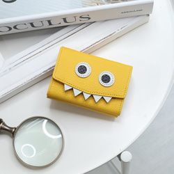 [黃色] 想要給別人看的/最小又可愛的緊湊型三折錢包[怪物迷你錢包] 第1張的照片
