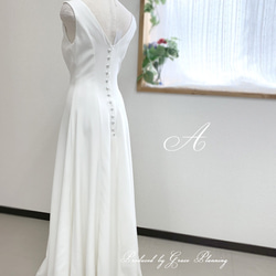 ウェディングドレス　結婚式 花嫁衣裳　前撮り ノースリーブ 5号7号9号11号 二次会 白　gcd7000 5枚目の画像