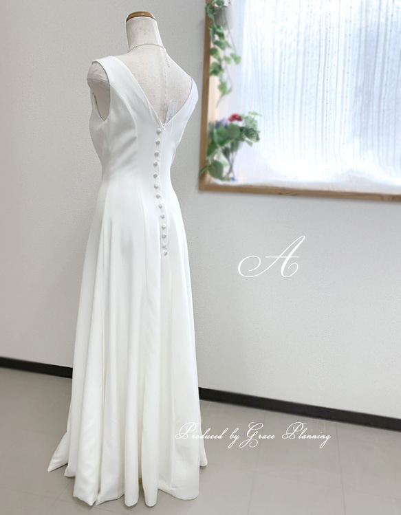 ウェディングドレス　結婚式 花嫁衣裳　前撮り ノースリーブ 5号7号9号11号 二次会 白　gcd7000 5枚目の画像