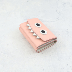 [粉色] 想要給別人看的/最小又可愛的緊湊型三折錢包[怪物迷你錢包] 第2張的照片