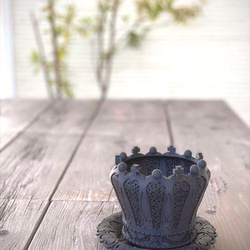メッシュ植木鉢　鉢受け　セット(王冠) 10枚目の画像