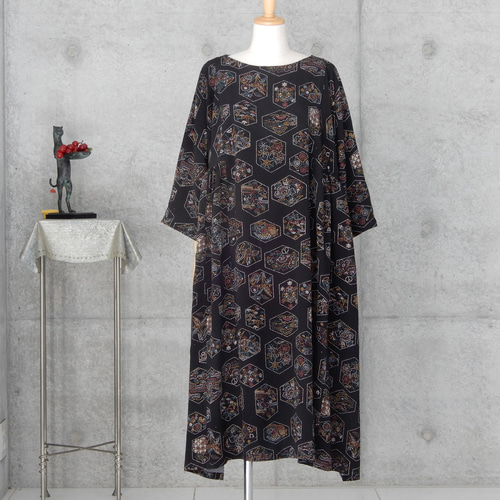 着物リメイク チュニックワンピース フリーサイズ kimono ワンピース